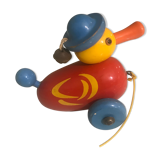 Painted wooden duckling
