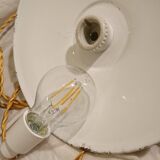 Chandelier workshop metal enamelled porcelain base