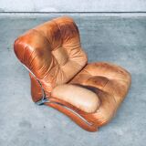 Mid-Century Modern Italian Leather Sectional Sofa by Ipe, Italy, 1970s, Set of 5