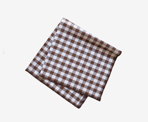 Serviette vichy marron