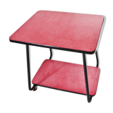 Service red formica table