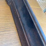 Pair of antique cast iron and brass bedside tables