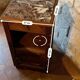 Antique bedside table with marble top