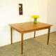 Extendable dining table by Lübke, walnut, beech, vintage from the 60s