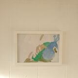 Peacock on paper