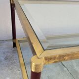 Table basse design en laiton style Jansen - 1970s