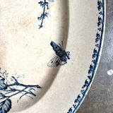 Sarreguemines oval dish in blue ironstone, "Carmen" service