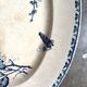 Sarreguemines oval dish in blue ironstone, "Carmen" service