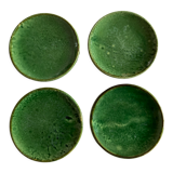 Set of 4 XS plates in glazed clay Aegitna Vallauris 1960