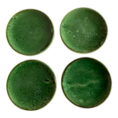 Set of 4 XS plates in glazed clay Aegitna Vallauris 1960
