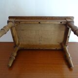 Old brutalist wood stool