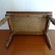 Old brutalist wood stool