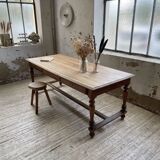 2m walnut drapery farm table