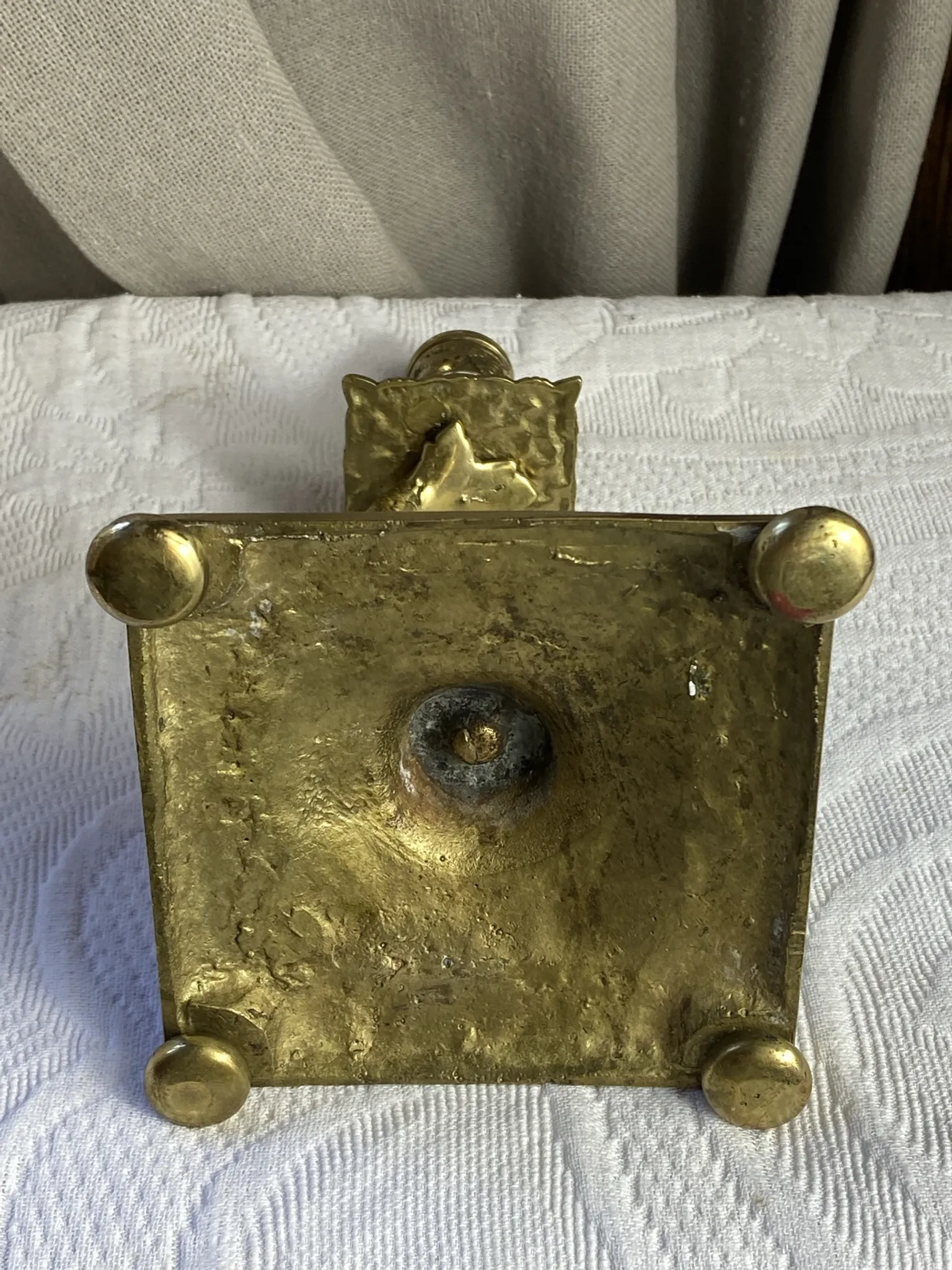 Bronze fish candlestick