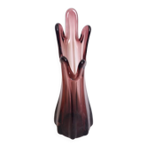 Purple or plum glass vase