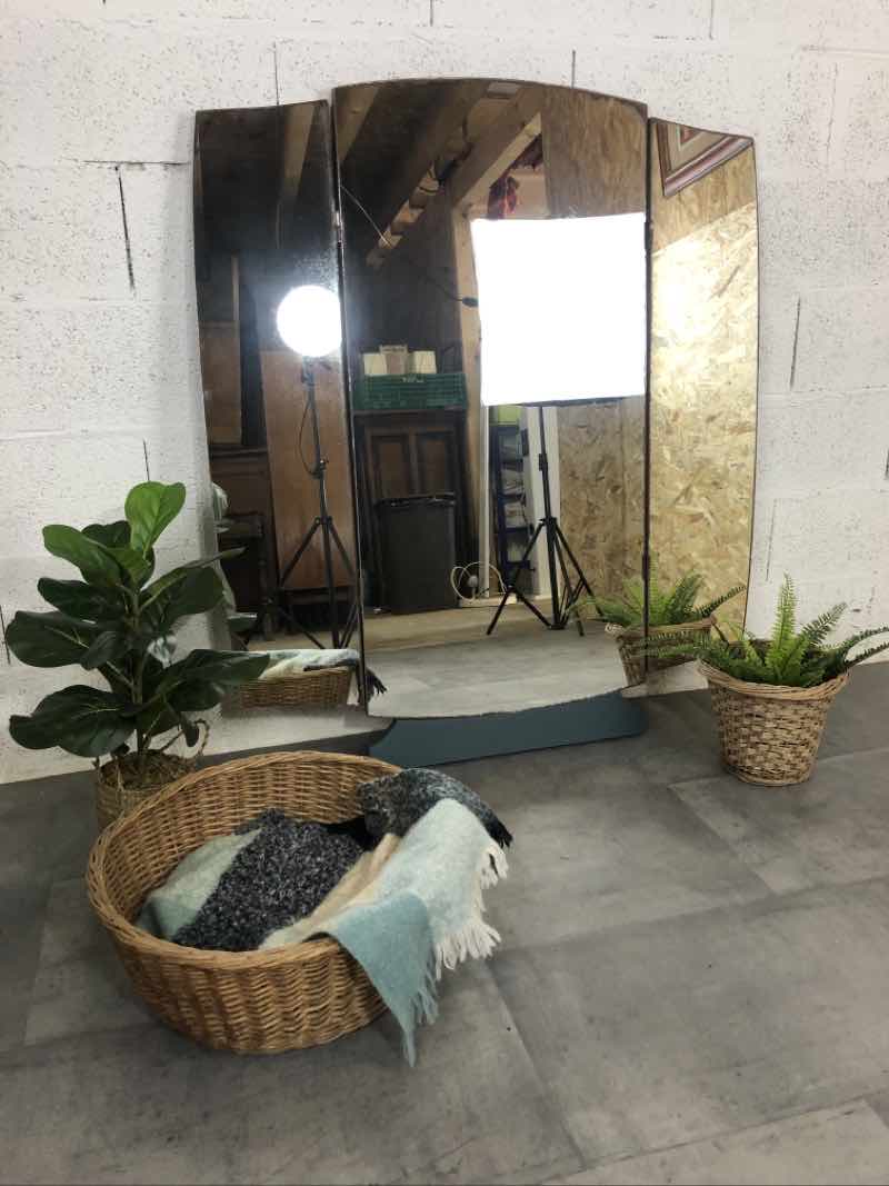 Vintage triptych mirror  100x115cm