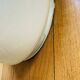 Ceiling light or half-moon wall light, half-spherical, 20 cm, opal glass.