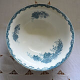 Saladier faience décor bleu