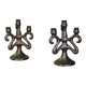 Pair of ceramic candlesticks, Sars-Poteries, 1950s