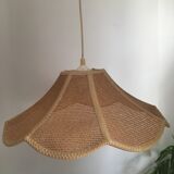Vintage rattan flower suspension