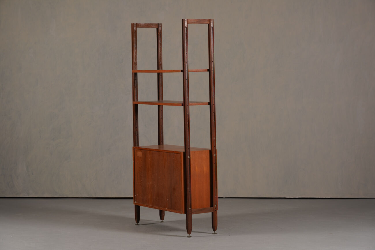 Unité murale en teck vintage italienne, Italie années 1960.