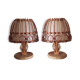 Pair of bamboo lamps
