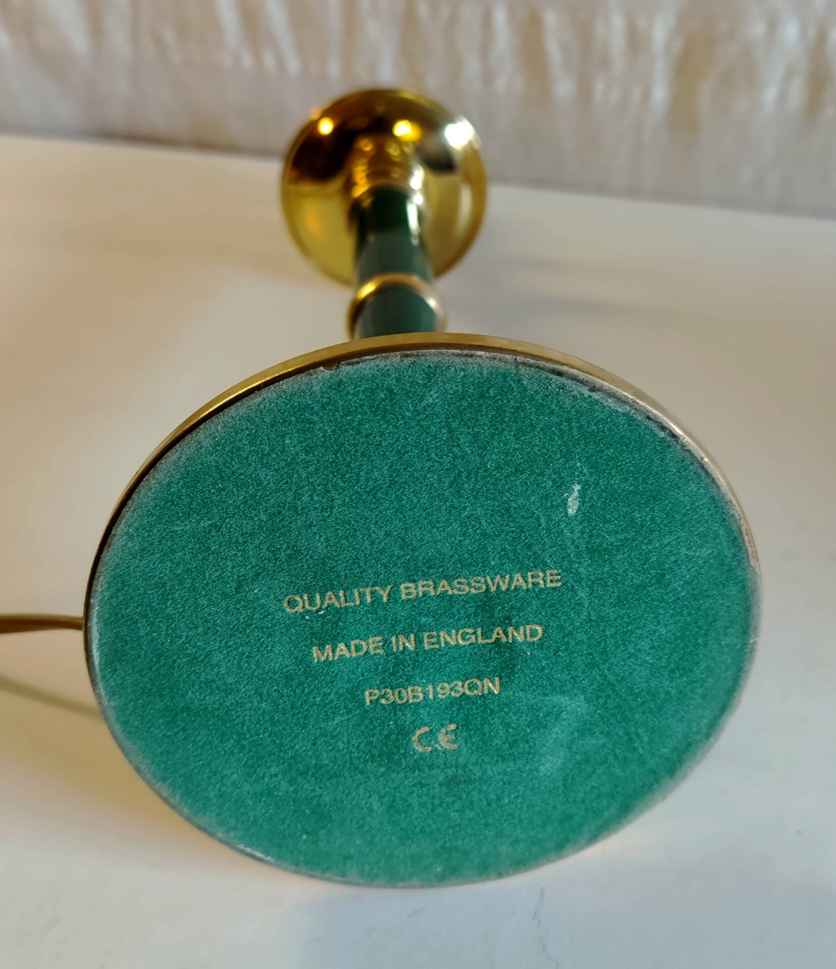 English table lamp base in gilded brass - mid 20th century.