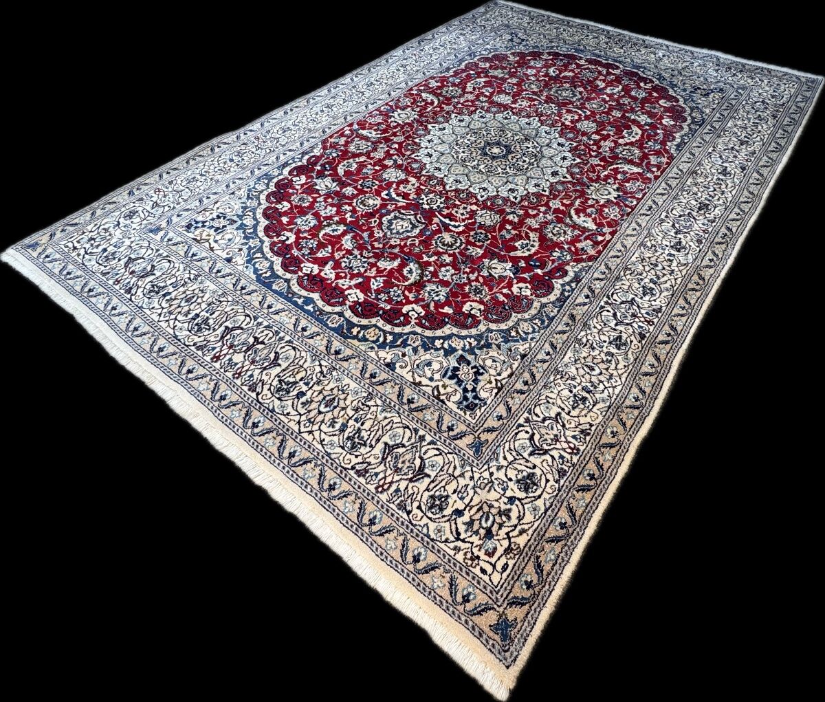 Persian Nain carpet wool and silk 300x200 cm