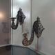 Set of antique neo-Gothic cast iron wall sconces