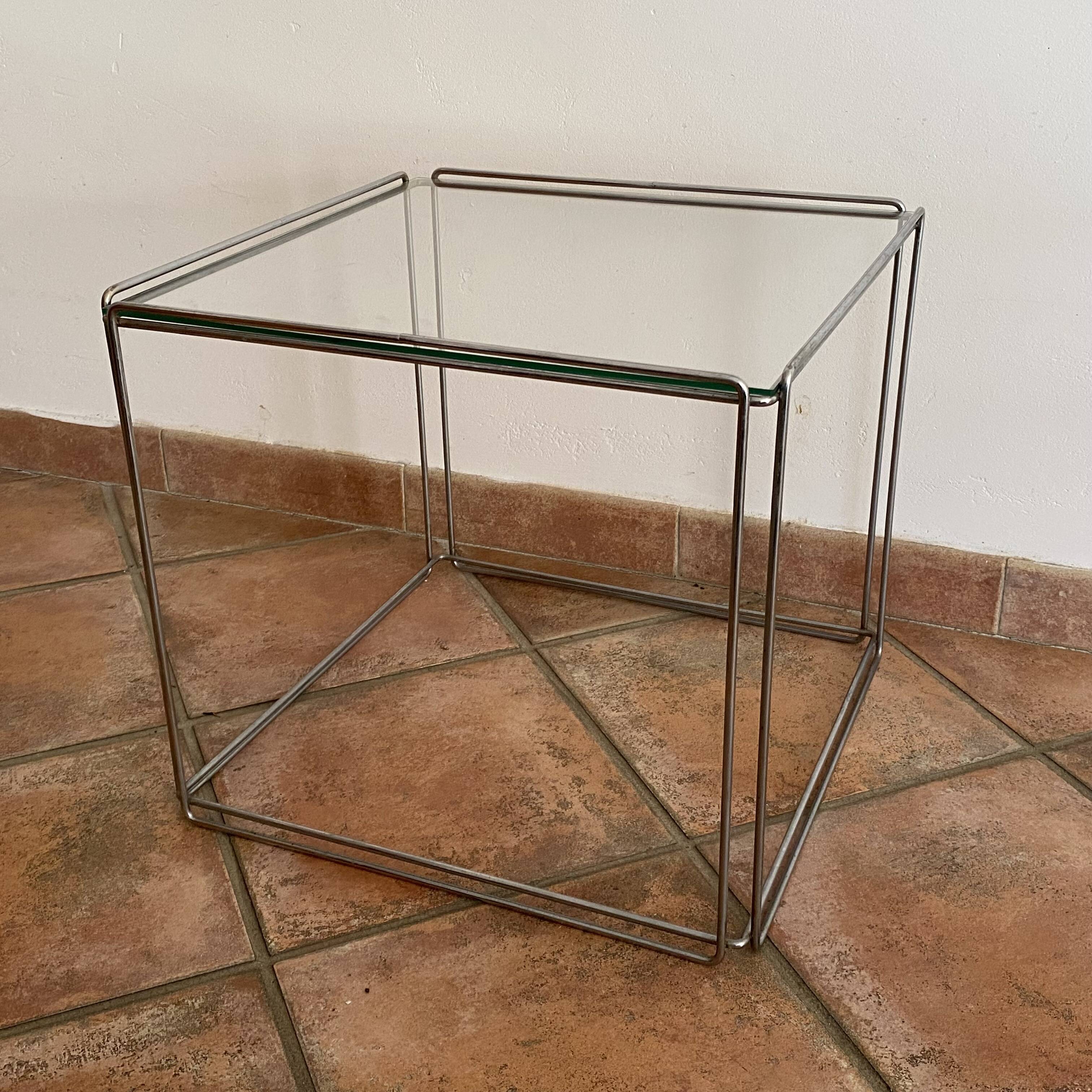Set of 3 ISOCELE nesting tables. Max SAUZE. 1970.