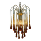 Vintage amber-coloured 'Teardrop' chandelier