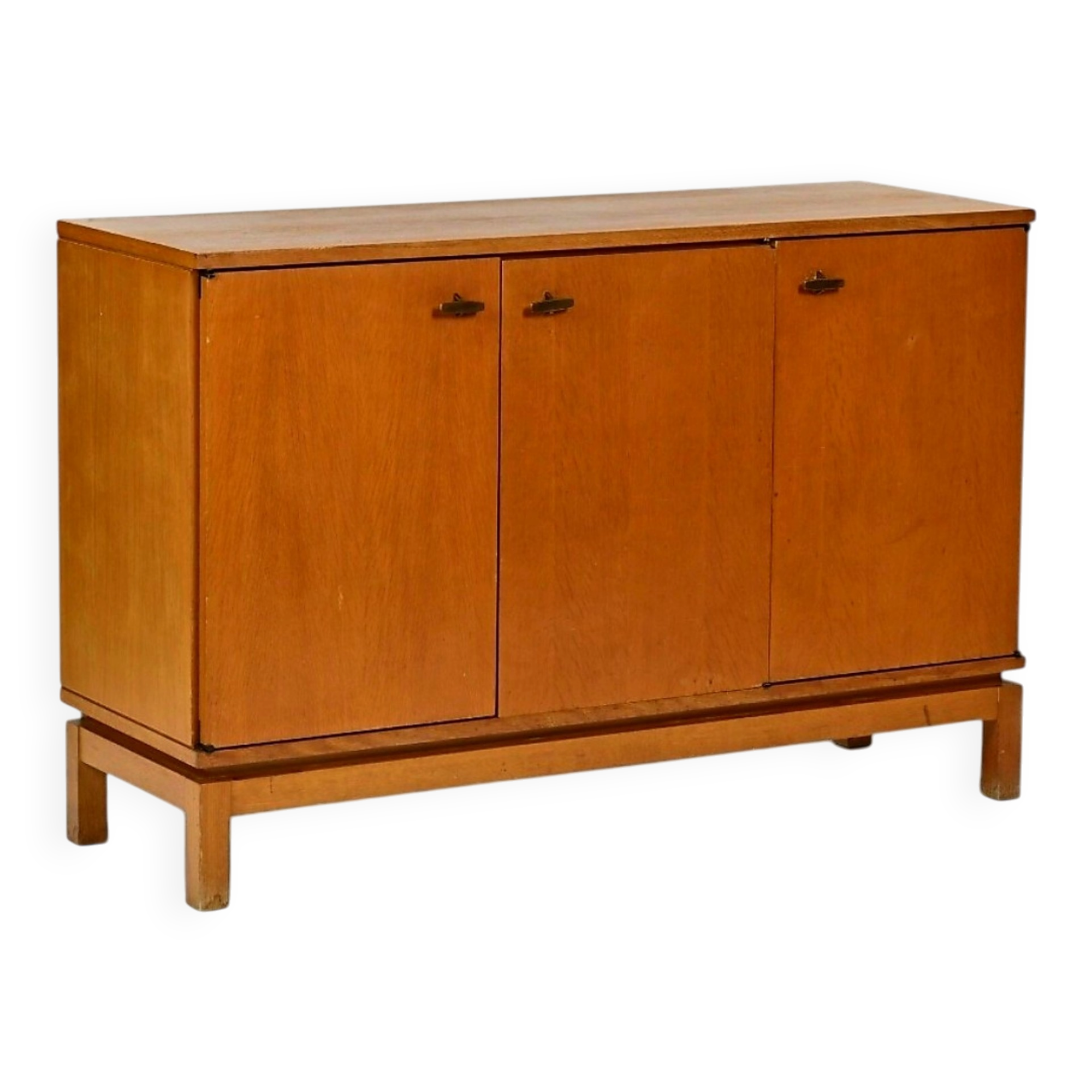 Rare Modernist Enfilade oak – Marcel Gascoin (Éd. Alvéole, c. 1960)