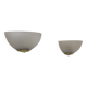 Pair of vintage wall lights, frosted glass and brass, France, 1970