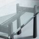Mid Century Dining Table With Crystal Top, Italy, 1970's