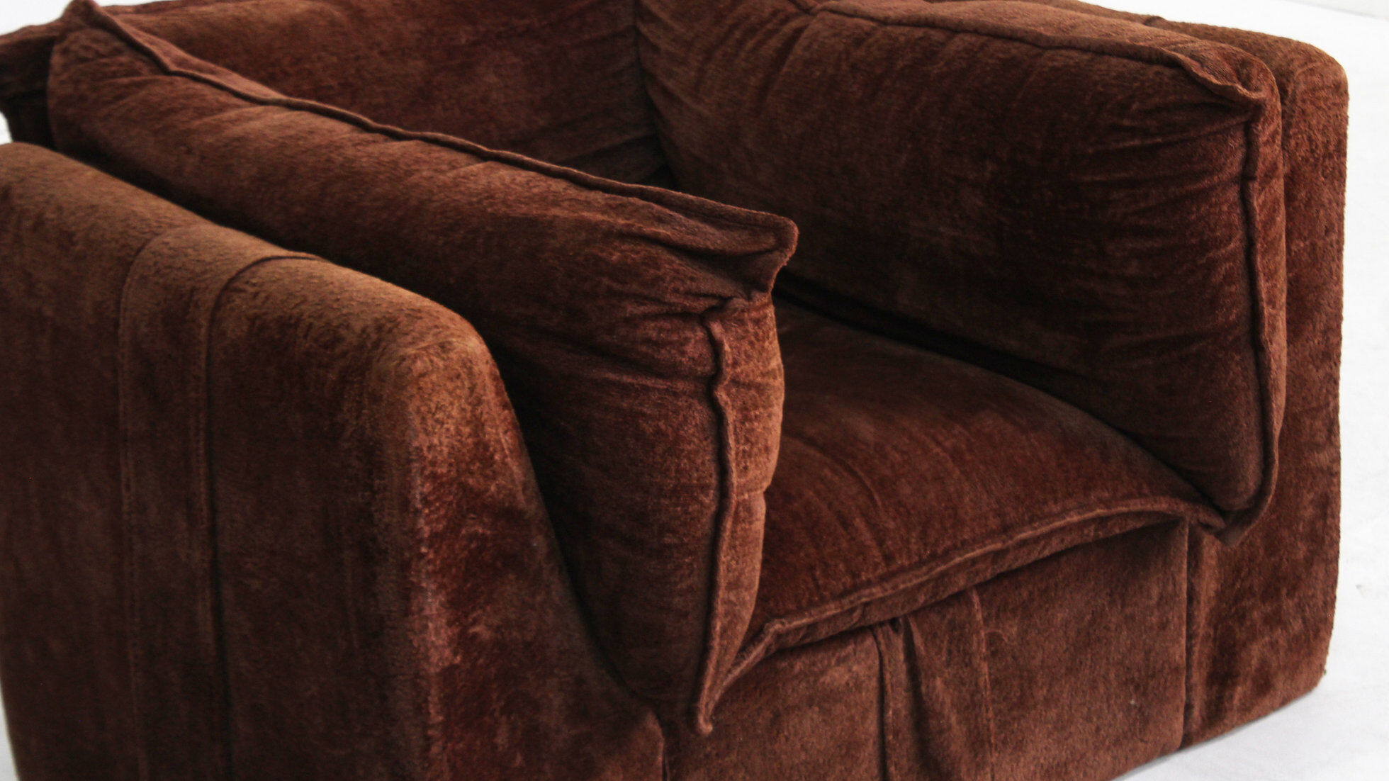 Vintage Italian brown armchair 1970s