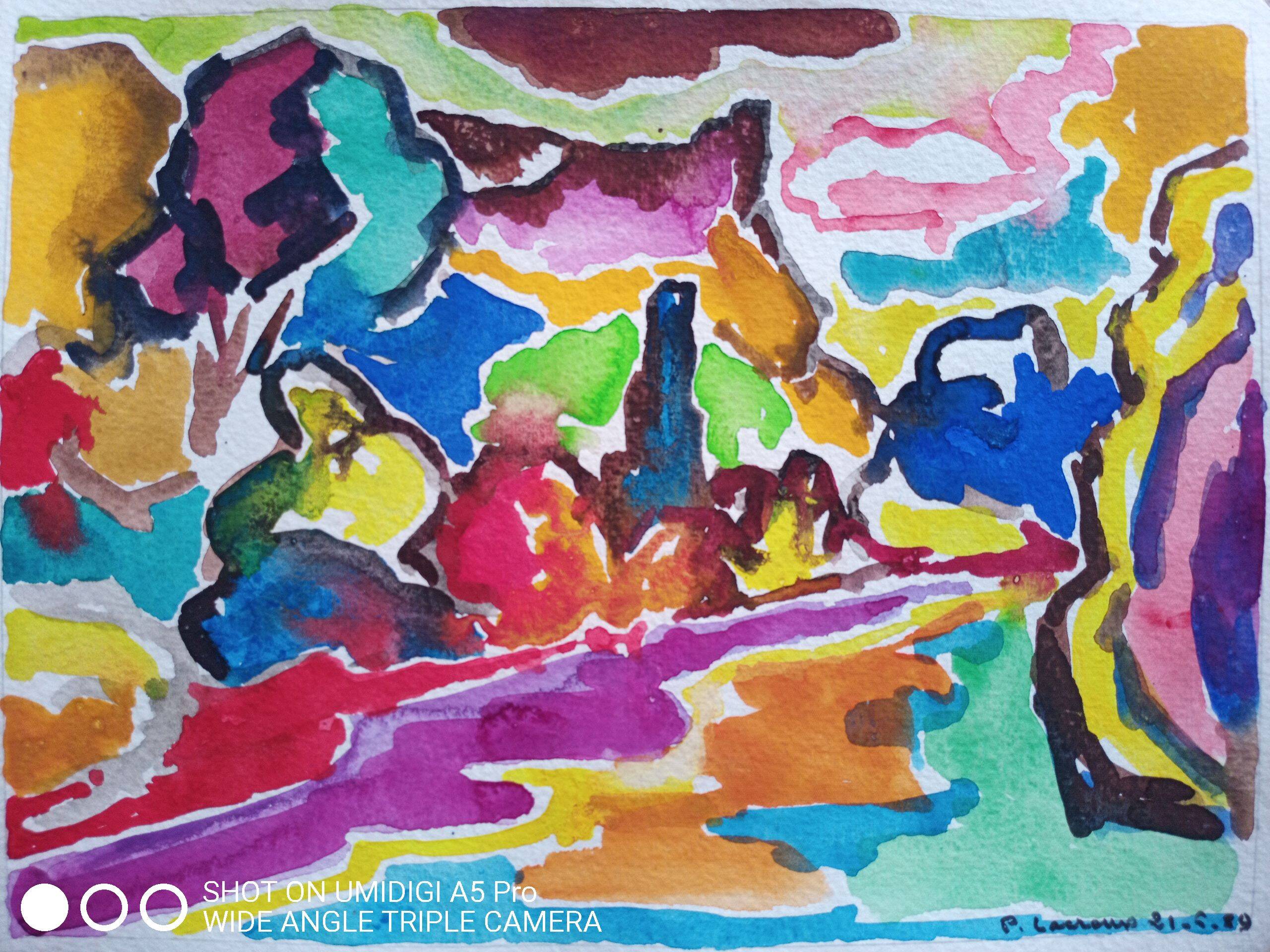Pierre Lacroux (1909-1993) Gouache on paper 24 x 32 cm - from 1989 - (294)