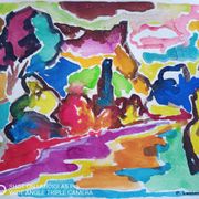 Pierre Lacroux (1909-1993) Gouache on paper 24 x 32 cm - from 1989 - (294)