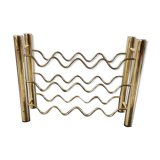 Vintage brass wine rack, 1970