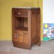 Art Deco bedside table, wooden Art Deco nightstand with marble top.