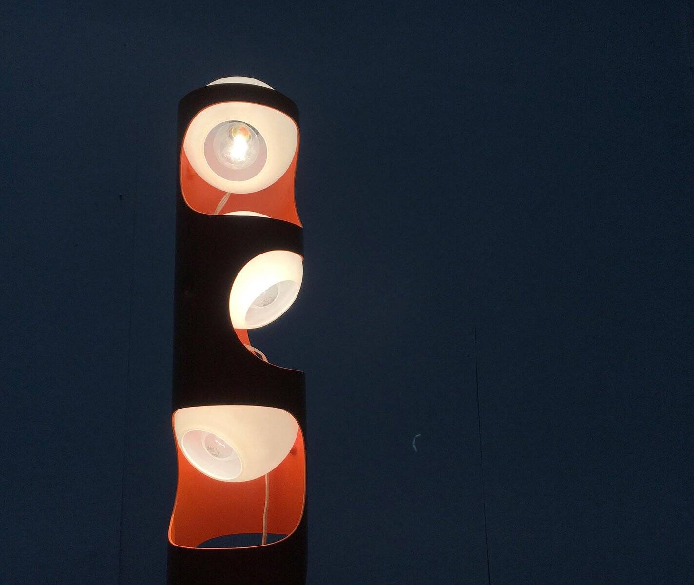 Mid-Century Swiss Space Age Floor Lamp Guggerli L3 by Rosemarie and Rico Baltensweiler for Baltensweiler, set of 2