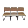3 vintage Italian canned chairs Breuer