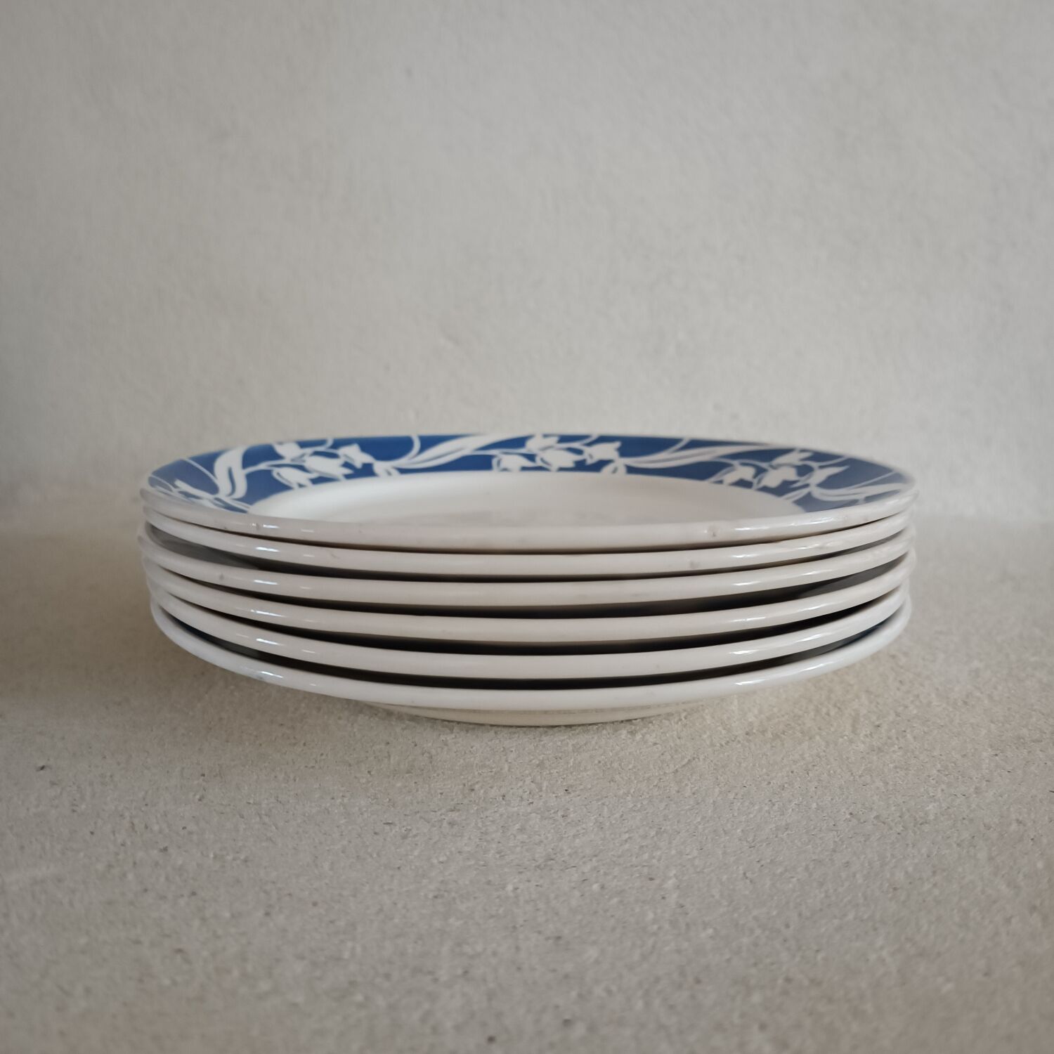 Lot de 6 assiettes terre de fer Badonviller