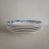 Set of 6 plates iron earth Badonviller
