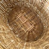 Braided wicker basket