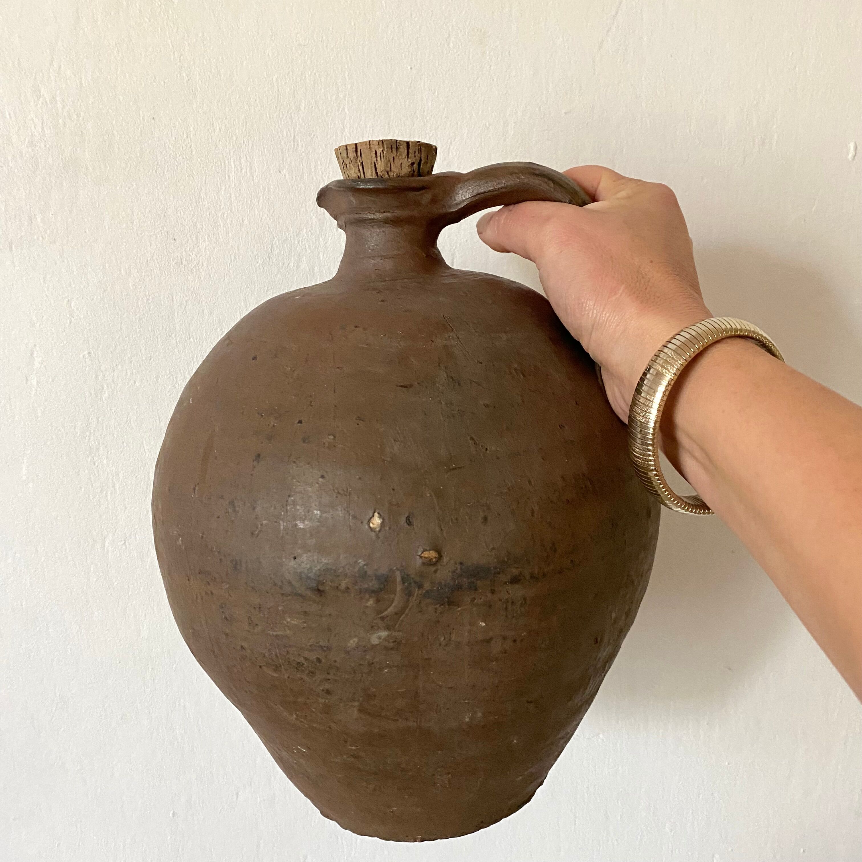 Antique terracotta jug jar