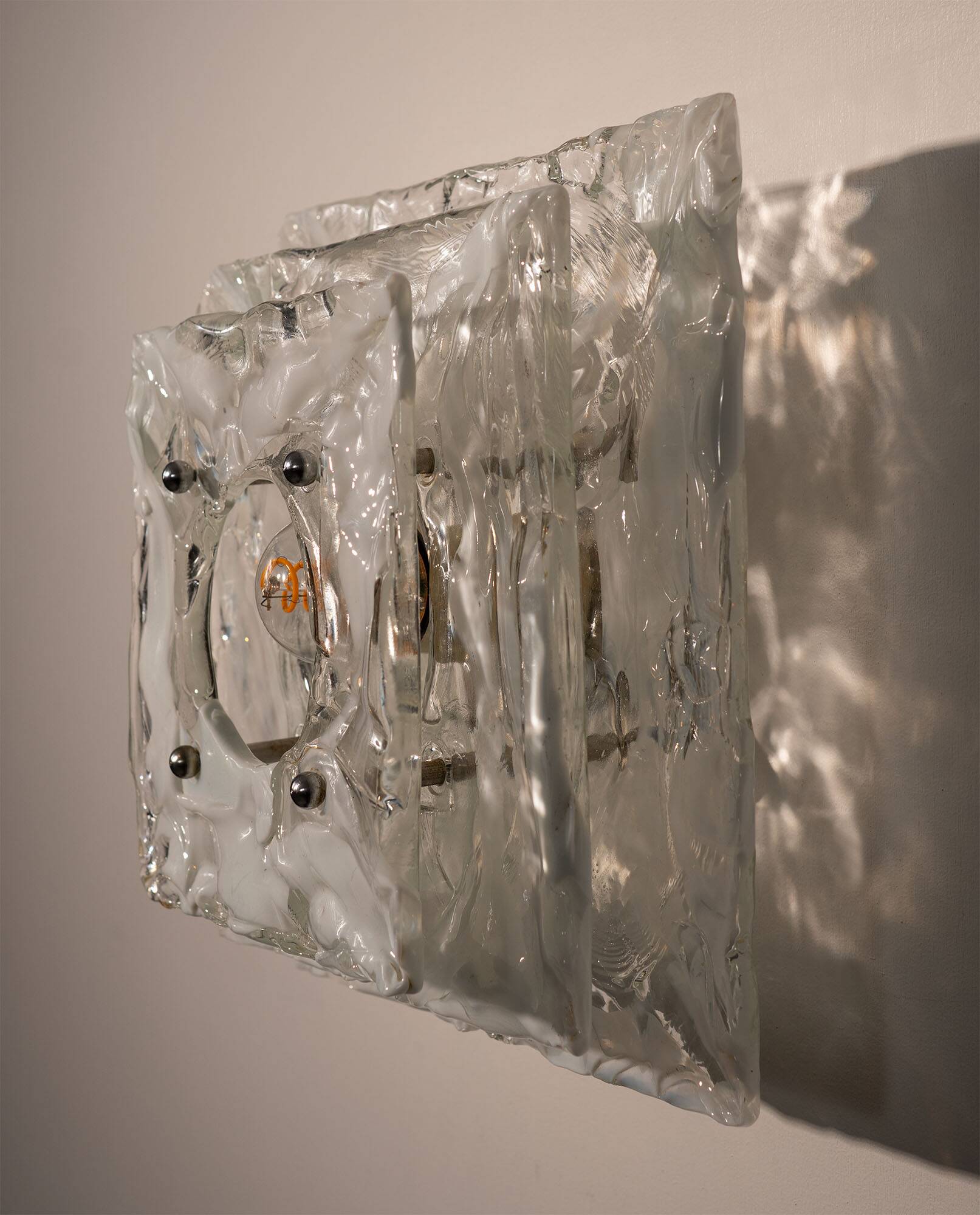 Applique en verre de Murano Carlo Nason, années 1970