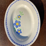 Plat ovale fleurs