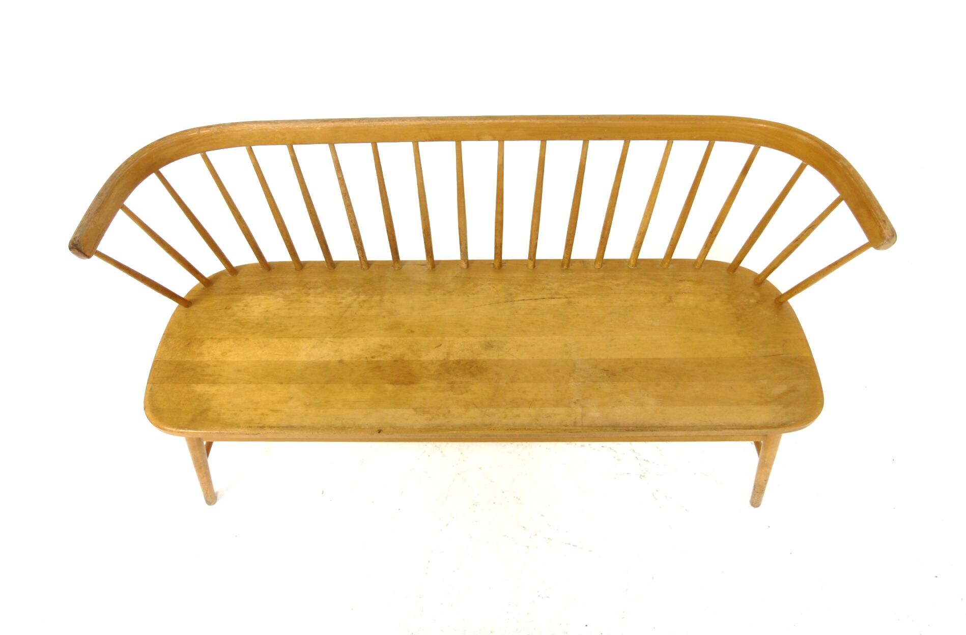 Banc scandinave  "Florida" en hêtre, frères Wigells, Suède, 1950