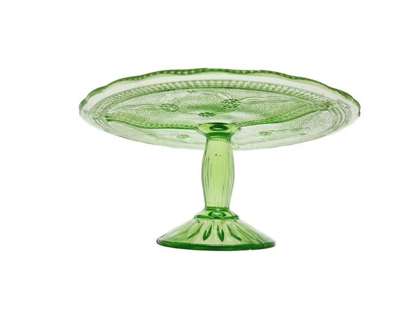 Cake bowl on stand from Ząbkowice Glassworks, 1970s