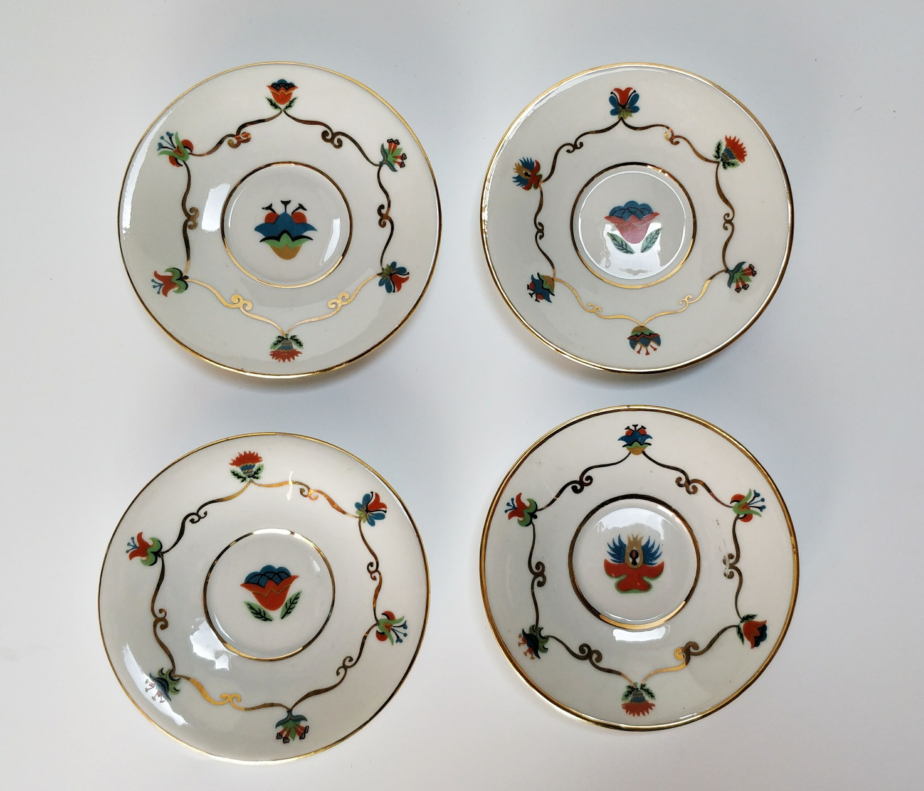 Art Deco Snake Porcelain Coffee Cups